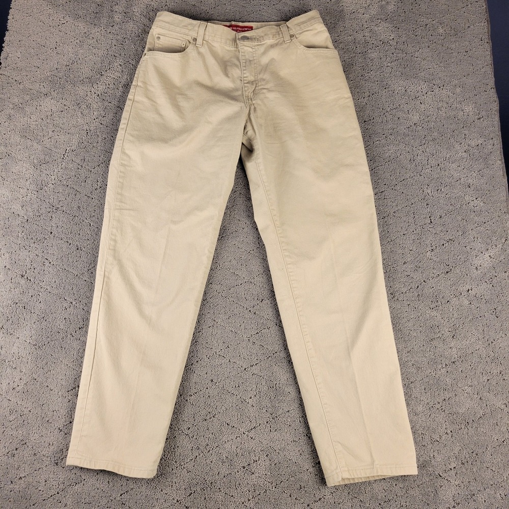 Vintage Levis 550‎ Jeans Womens 12 Misses Beige Classic Relaxed Stretch Tapered